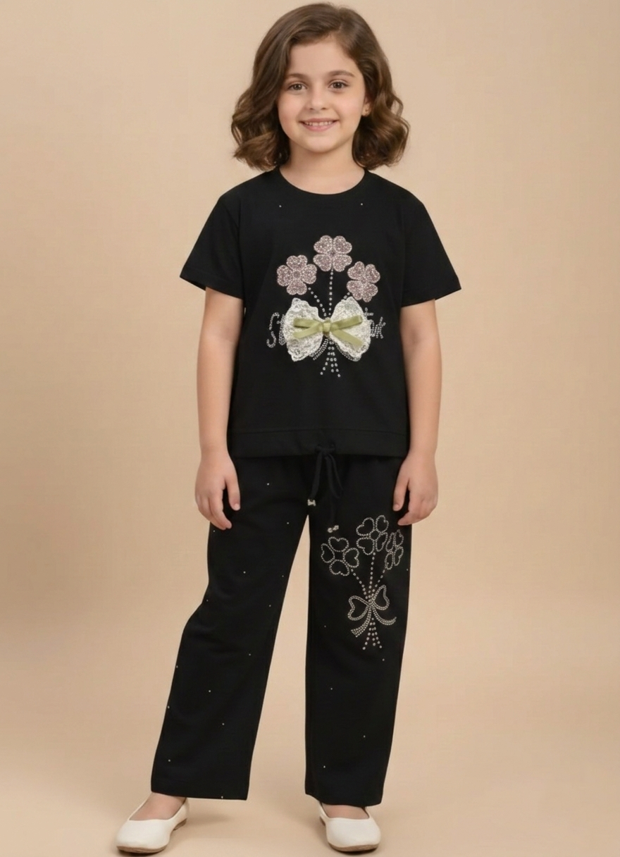 Black stone work Co-ord set