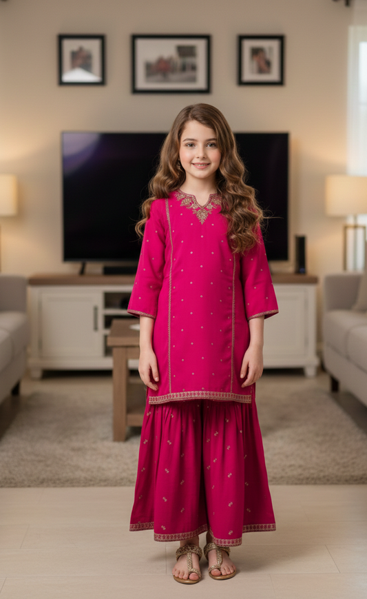Embroidered Kameez and Gharara
