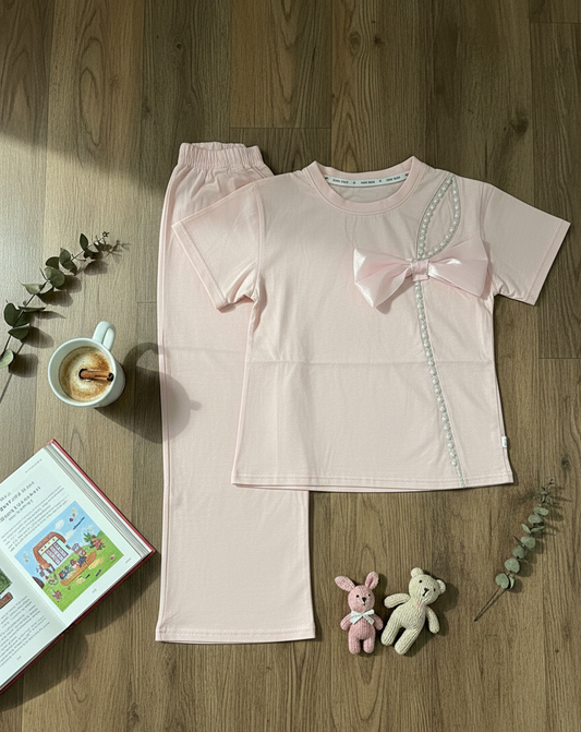 Baby pink with Pearl detailing Co-ord set