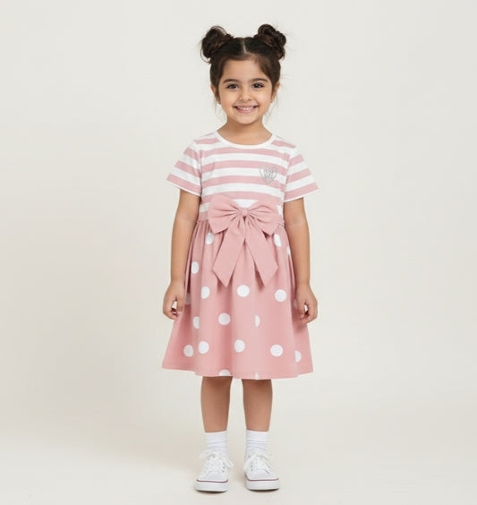 Baby Pink Cotton Frok